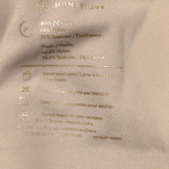 Honeylove Crossover Bra Medium Black Nude Mesh Panel Wireless Supportive - Picture 5 of 6